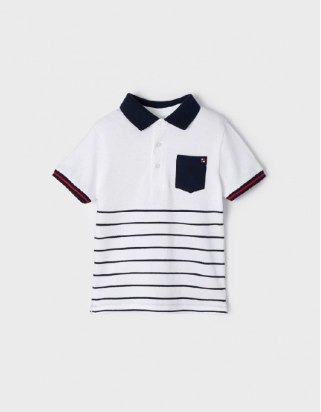 S/s stripe polo shirt