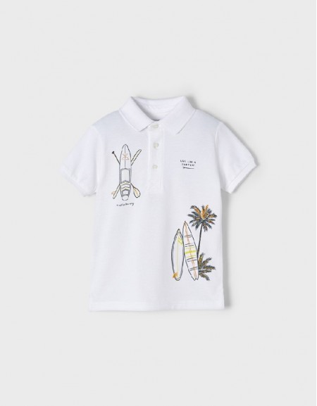 Polo s/s print positioned