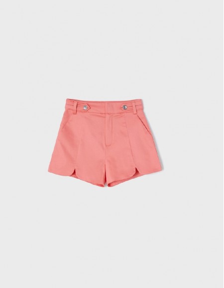 Coral Satin Shorts