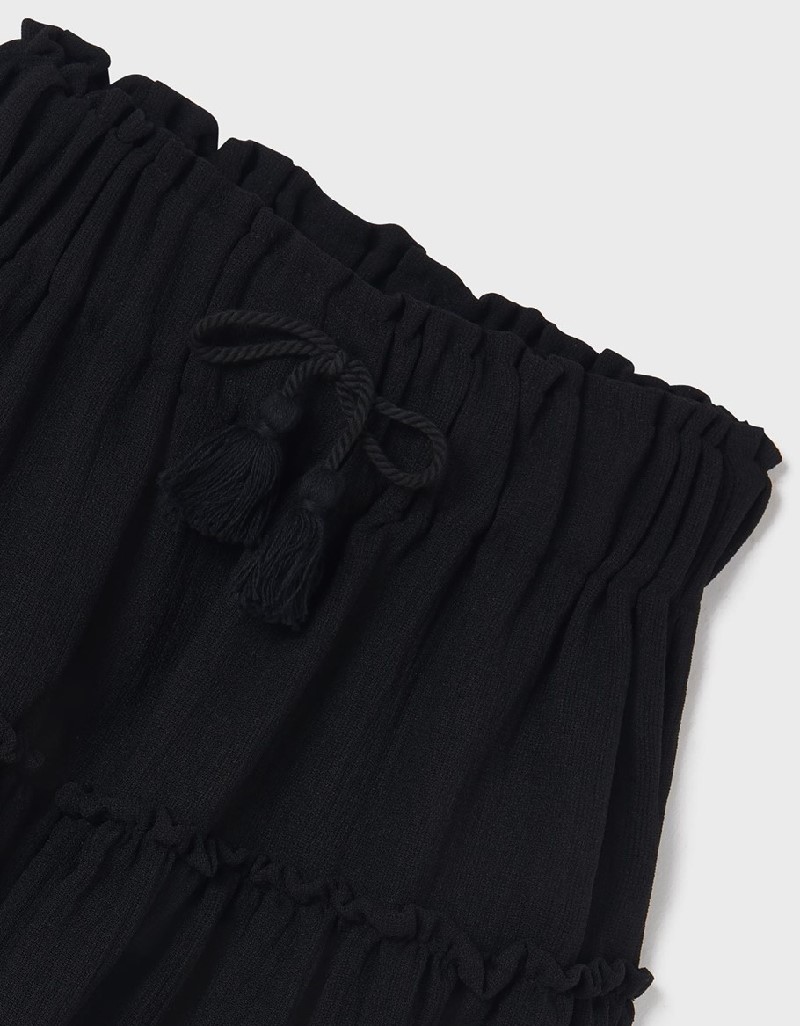 Black Crepe Skirt