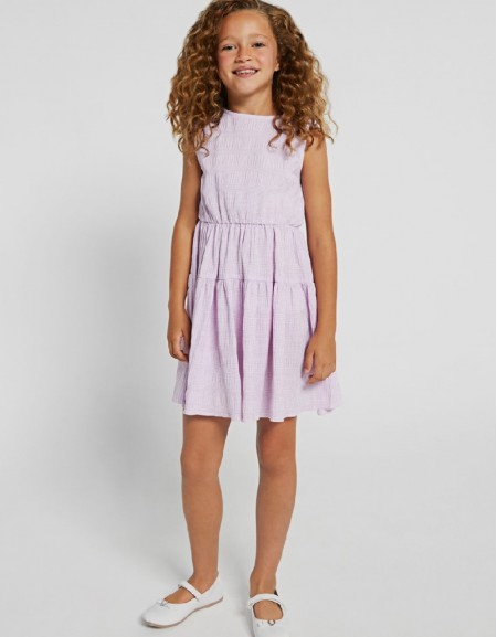 Lilac Seersucker Dress