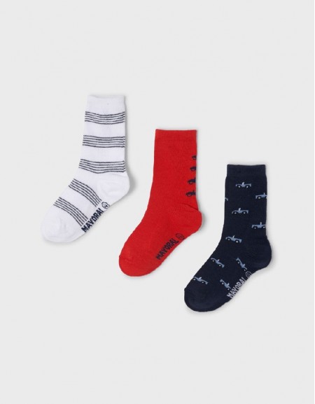 Red 3 Socks Set