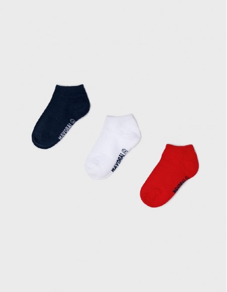Red 3-Pc Short Socks Set