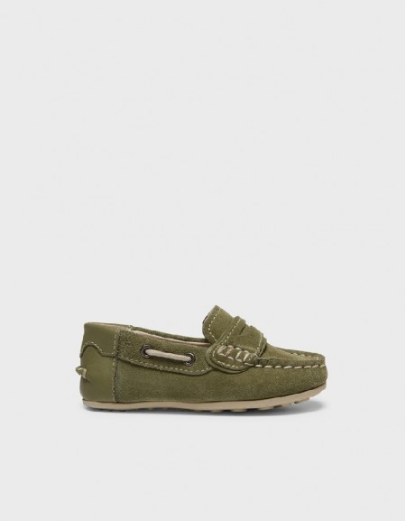 Moss Leather Moccasins