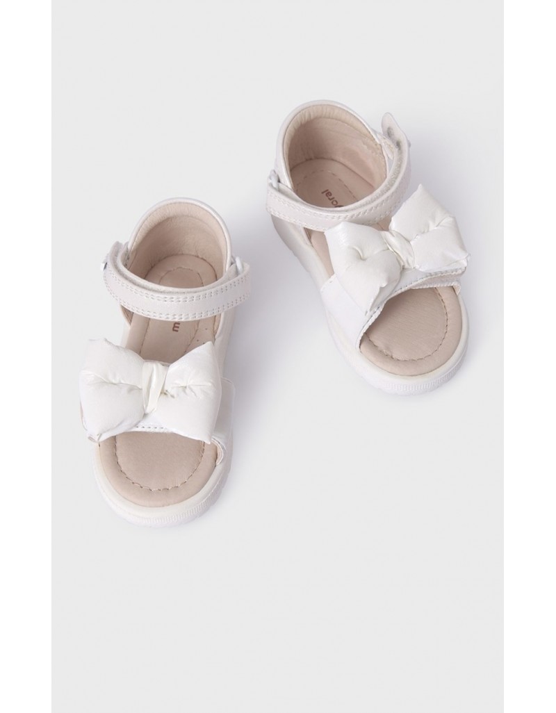 White Meta Sandals