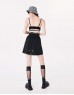 Black Technical Fabric Mini Skirt