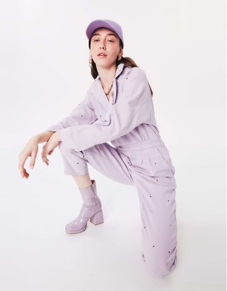Lilac Stone Print Jumpsuit
