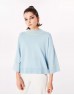 Blue Sweater With Piping