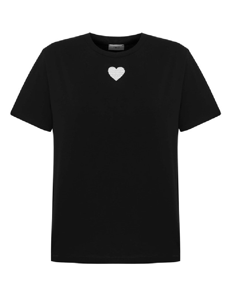 Black Embroidery T-Shirt