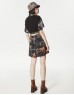 Black Animal Print Knitted Mix Dress