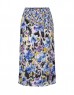 Blue Pattern Mix Midi Skirt
