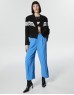 Black Knitwear Mix Double Breasted Jacket
