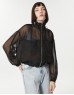 Black Sheer Detailed Organza Jacket