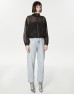 Black Sheer Detailed Organza Jacket