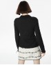 Black Textured Slim Fit Blouse