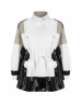 Beige Colorblock Patent Leather Mix Top Coat