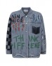 Blue Hand Painted Effect Jean Jacket