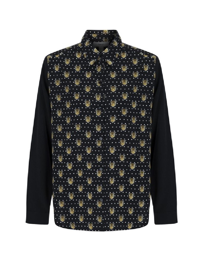 Black Animal Print Comfy Cut Shirt