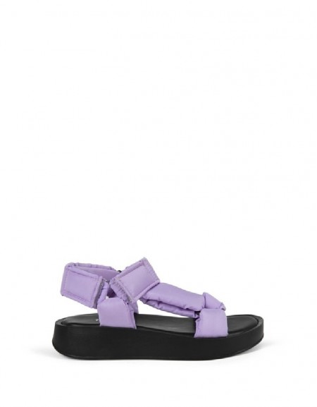 Lilac Banded High Heel Sandals