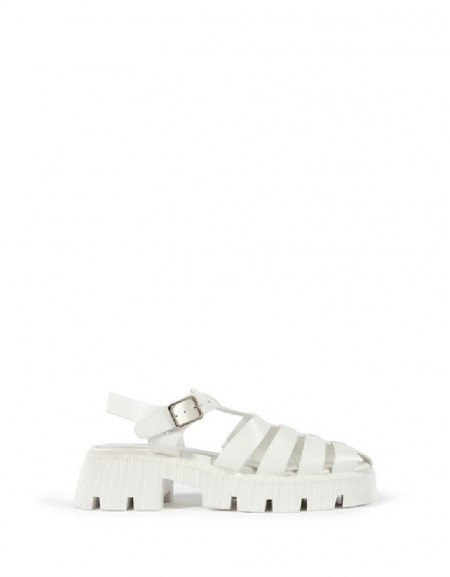 White High Sole Sandals