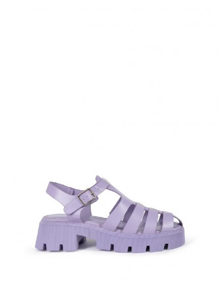 Lilac High Sole Sandals
