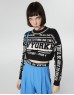 Black Motto Jacquard Sweater