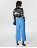 Black Motto Jacquard Sweater