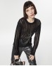 Black Removable Chain Accessory Sweater