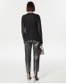 Black Removable Chain Accessory Sweater
