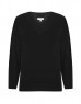 Black V-Neck Casual Cut Sweater