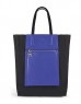 Black Colorblock Tote Bag