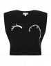 Black Bead Accessory Wadding T-Shirt