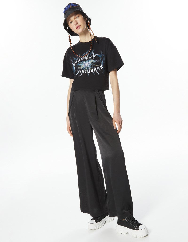 Black Visual Printed T-Shirt