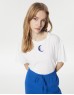 White Embroidered Casual T-Shirt