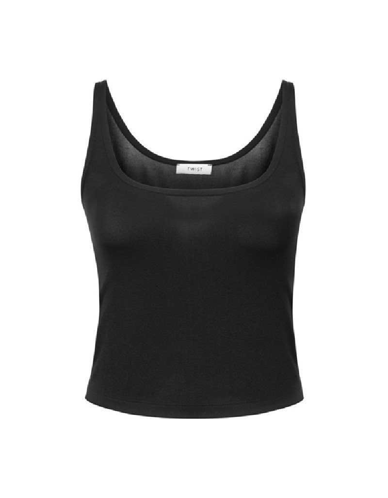 Black Square Collar Thick Hanged Combed Cotton