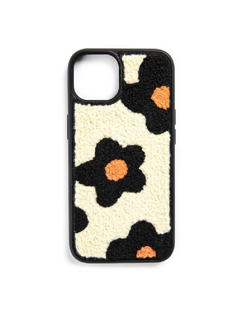 Cream Flower Pattern Iphone 13 Phone Case
