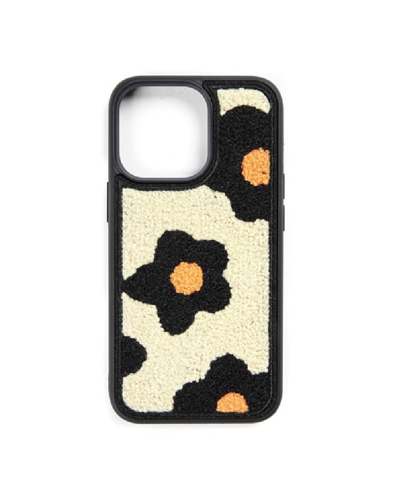 Cream Flower Pattern Iphone 13 Pro Phone Case