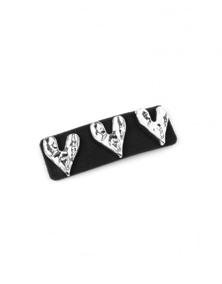Black Heart Pattern Velvet Hair Accessory
