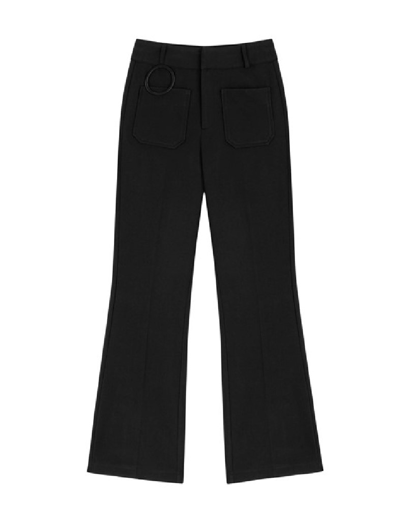 Black Flare Fit Trousers