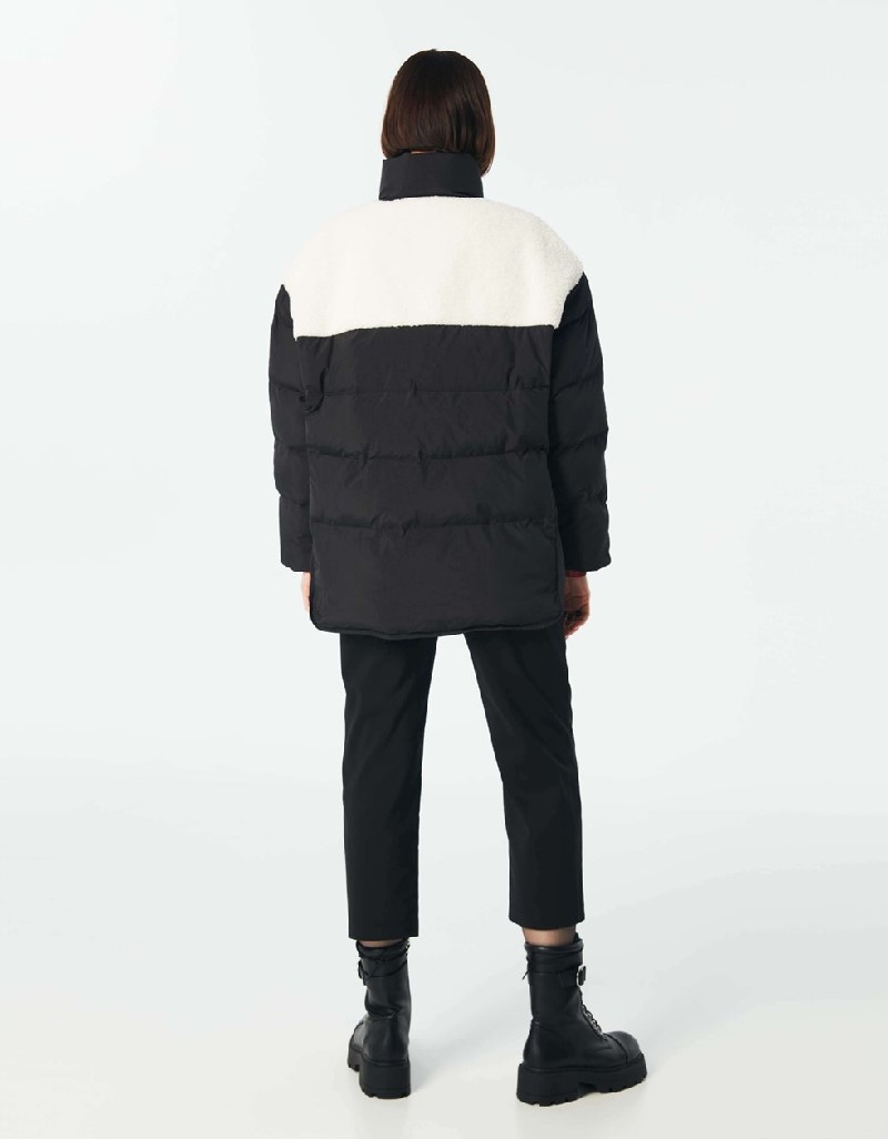 Black Colorblock Inflatable Jacket
