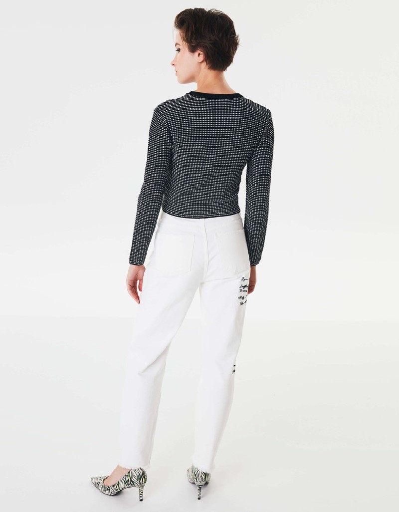 Black Double-Look Crop Sweater