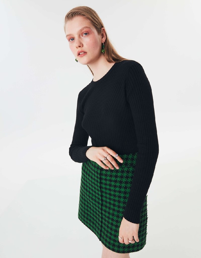 Black Asymmetric Sweater