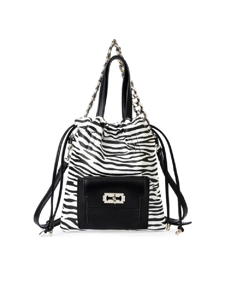 Black Zebra Pattern Bag