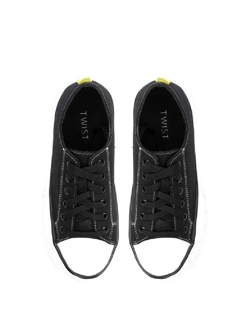 Black High Sole Sneakers