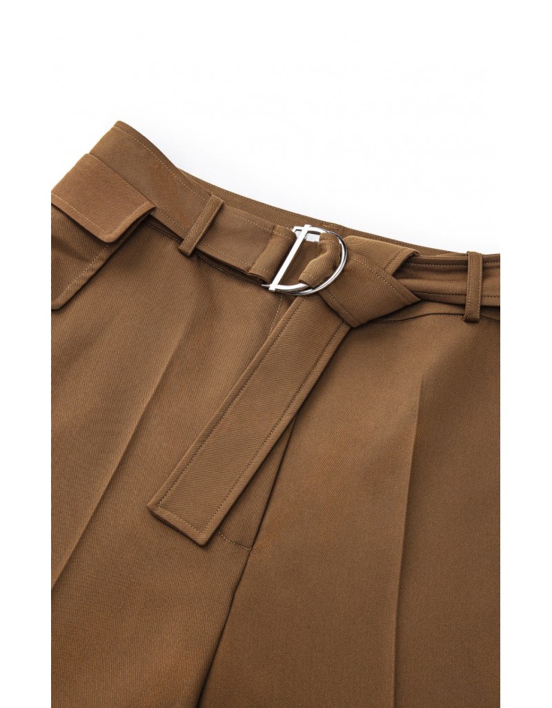 Belted Wide Leg Fit Trousers