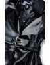 Belted Patent Leather Topcoat