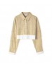 Colorblock Crop Shirt