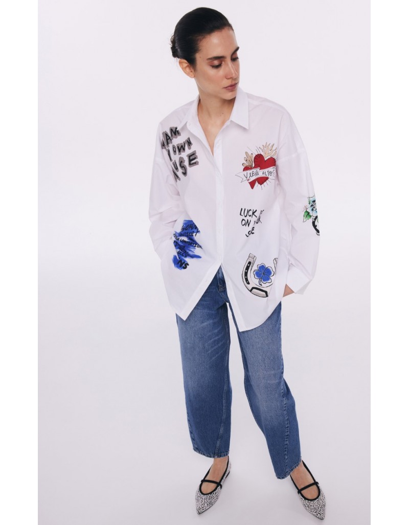 Artwork Oversized Shirt