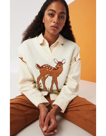 Beige Knitwear