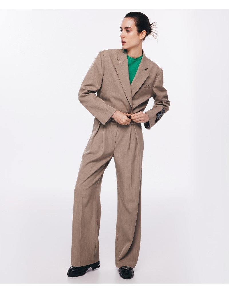 Double Breasted Crop Blazer
